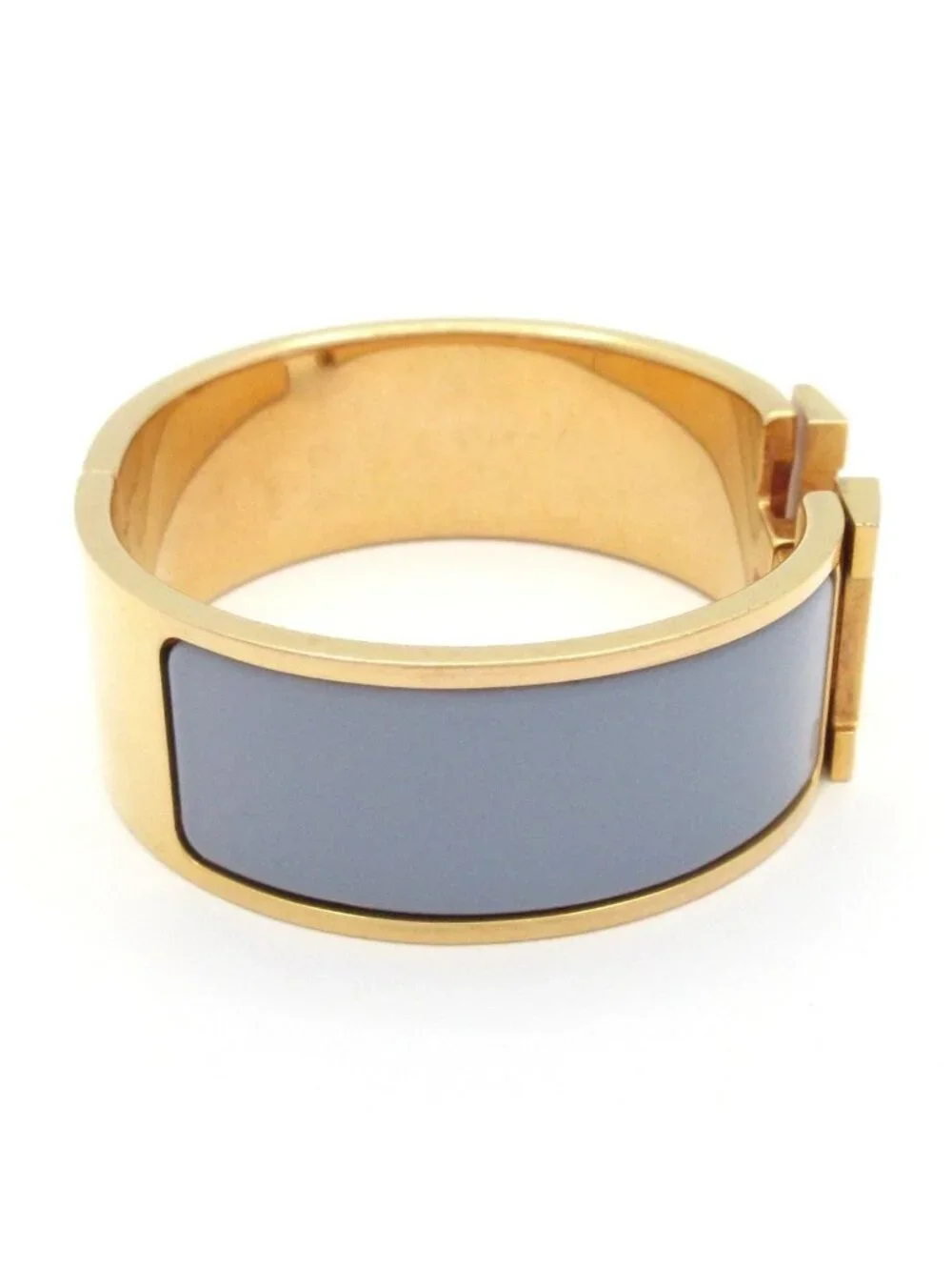 Hermes Bangle Clic Clac Gold Gray Bracelet